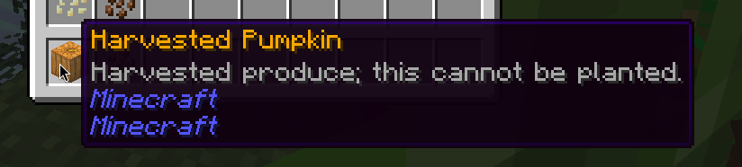 Custom pumpkin produce item