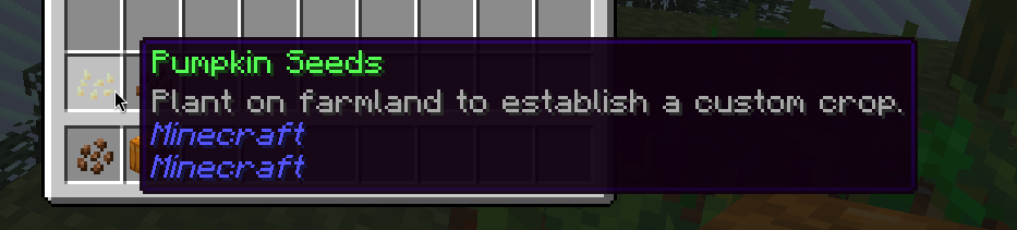 Custom pumpkin seed item
